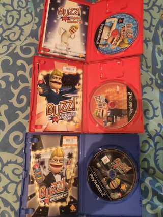 Lote 3 Videojuegos Buzz PS2