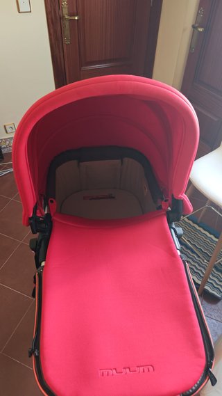 Capazo Jané cochecito bebe Muum Rojo