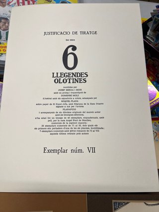 Libro “6 Llegendes Olotines” de Josep Berga