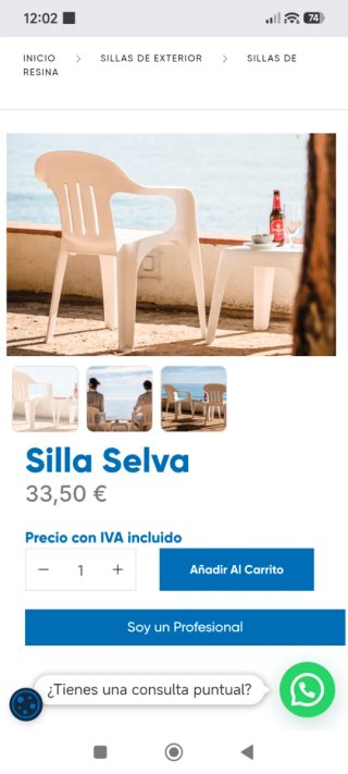 Mesa y 4 Sillas Exterior Plástico Blanco