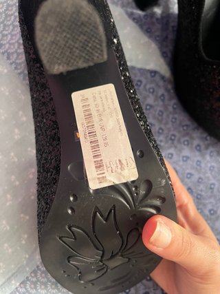 Tacones negros Lola Ramona Purpurina t. 37 nuevos