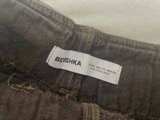 Falda pantalón vaquera marrón Bershka T.XS