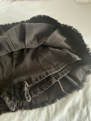 Falda pantalón vaquera marrón Bershka T.XS