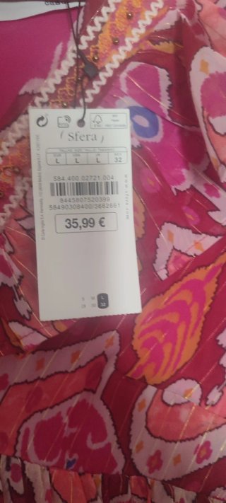 Vestido largo estampado sin estrenar