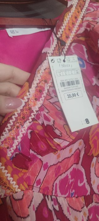 Vestido largo estampado sin estrenar