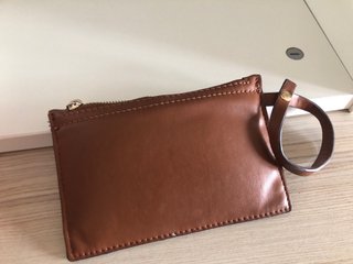 Monedero Zara Marrón Piel