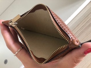 Monedero Zara Marrón Piel