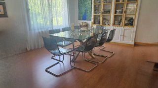 Mesa Comedor Cristal y 8 Sillas Diseño