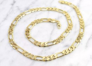 Cadena laminada en oro de 18k
