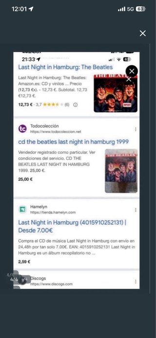 CD The Beatles Last Night in Hamburg