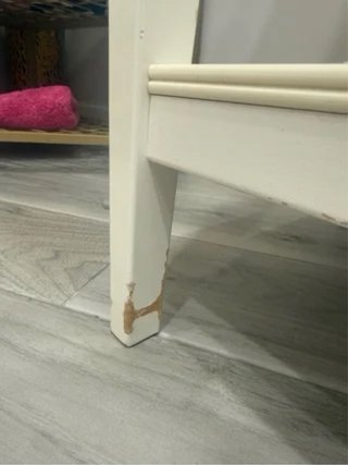 Recibidor de ikea LIATORP blanco madera y cristal