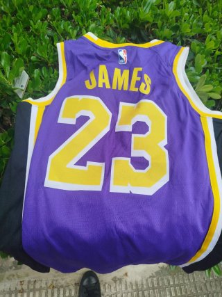 Camiseta Lakers 23 Morada y Amarilla