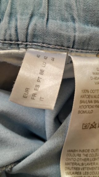 Pantaloni in cotone azzurri