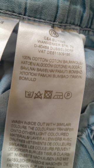 Pantaloni in cotone azzurri