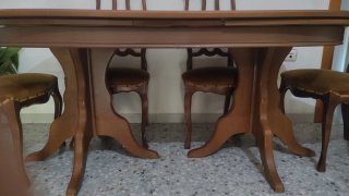 Mesa comedor madera extensible + 6 sillas regalo