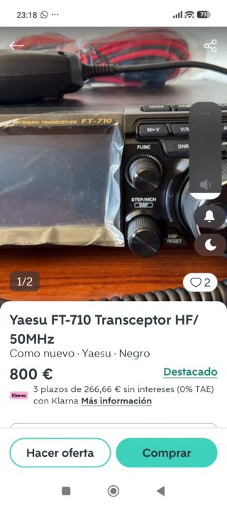 Yaesu FT-710 HF y 50 mhz Transceptor Mucho ojo