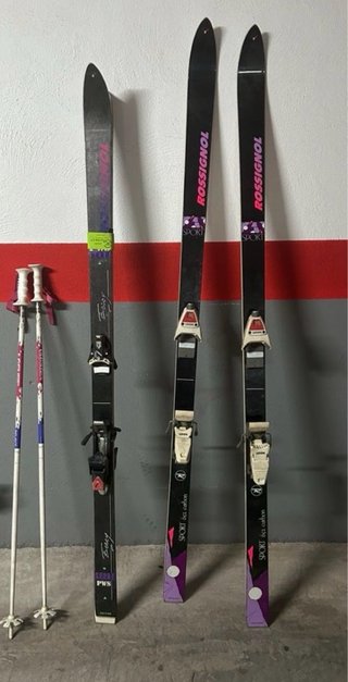 Esquís Rossignol y bastones