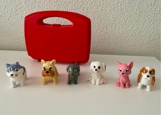 Conjunto de 6 perros de juguete