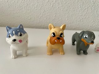 Conjunto de 6 perros de juguete