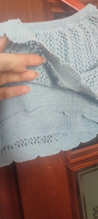 Conjunto Top y Falda Crochet Azul