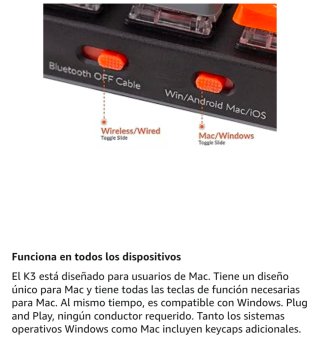 Teclado Keychron K3 V2 Red Linear