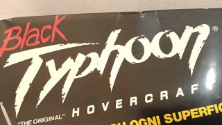 Taiyo Black Typhoon Hovercraft RC Vintage Nuevo