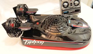 Taiyo Black Typhoon Hovercraft RC Vintage Nuevo