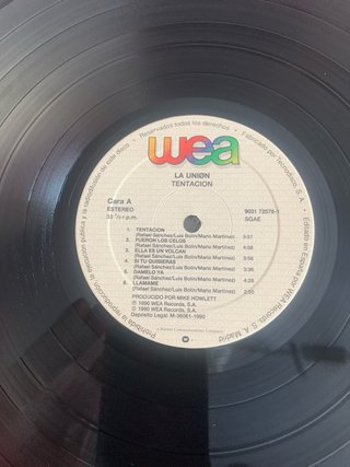 Disco Vinilo de La Union Tentacion