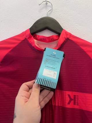 Maillot Ciclismo Hombre Burdeos/Rosa Talla XL