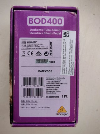 Behringer BOD400 Bass Overdrive Pedal
