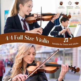 Violín CAHAYA 4/4 Madera Maciza - Set Completo
