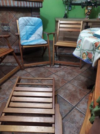 Lote 4 Sillas Plegables Madera