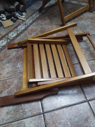Lote 4 Sillas Plegables Madera