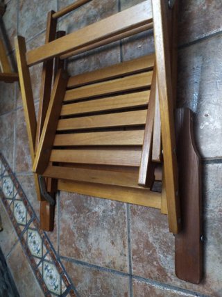 Lote 4 Sillas Plegables Madera