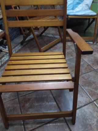 Lote 4 Sillas Plegables Madera