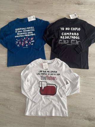 Lote 3 Camisetas Manga Larga Niño