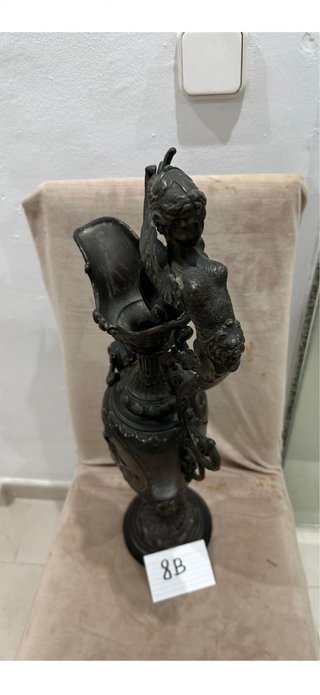 PAREJA Jarra de Bronce Estilo Napoleón III