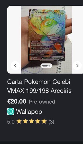 Celebi VMAX Arcoíris Rara Secreta 199/198