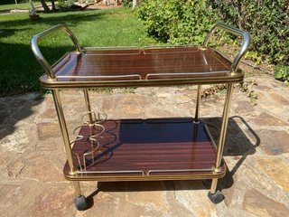 Carrito de bebidas clásico madera y metal