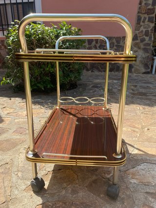 Carrito de bebidas clásico madera y metal