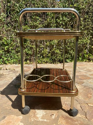 Carrito de bebidas clásico madera y metal