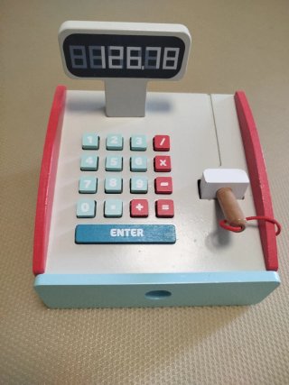 Caja Registradora de Madera para Niños