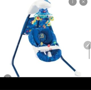 Columpio para bebé azul con diseño marino