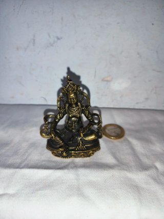 Figura bronce antigua Guru Rinpoche Tibet Buda