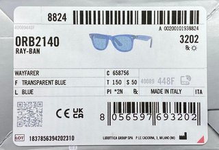 GAFAS DE SOL RB2140 CLASSIC AZUL TRANSPARENTE