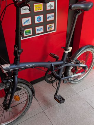 Bicicleta Plegable Btwin 20 Negra
