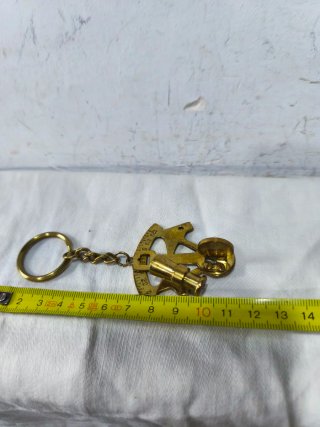 Sextante Náutico Miniatura Latón Bronce Antiguo