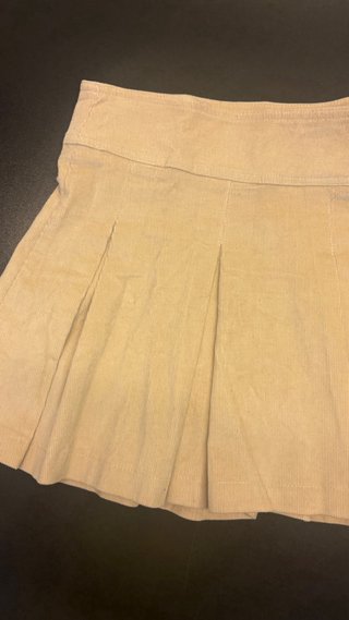 Falda Bershka Beige Talla S Plisada