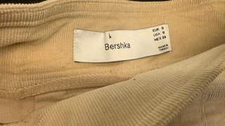 Falda Bershka Beige Talla S Plisada