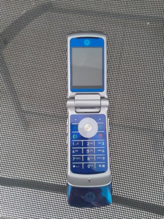 Telefono Mobile Motorola Blu e Argento
